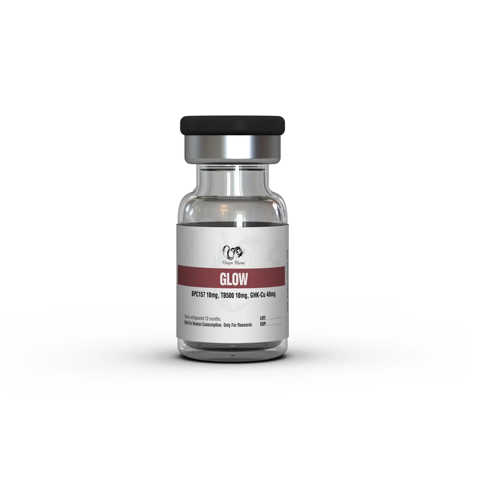 BPC-157 TB-500 GHK-Cu Glow Blend peptide vial