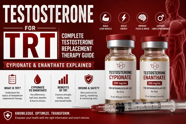 Testosterone for TRT: Complete Testosterone Replacement Therapy Guide